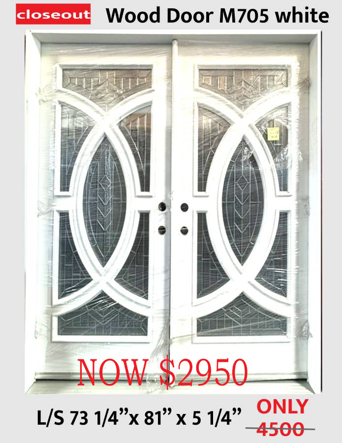 M705 Wood  Entry Door - Ready To Install - Closeout Sale