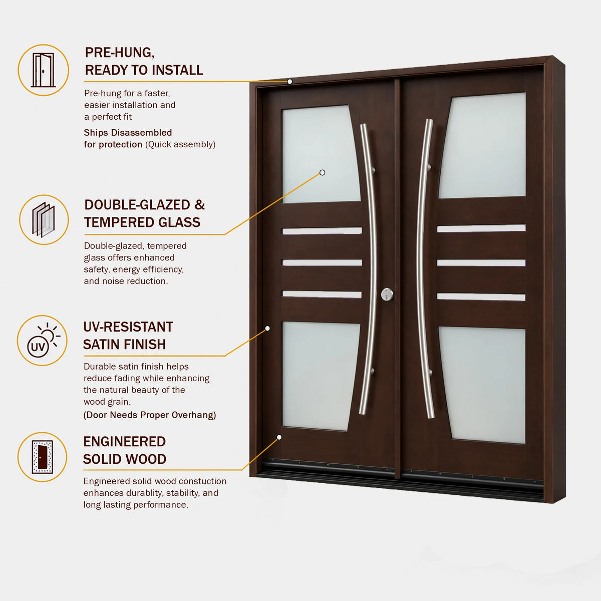 M1010 | Exterior Wood Double Doors