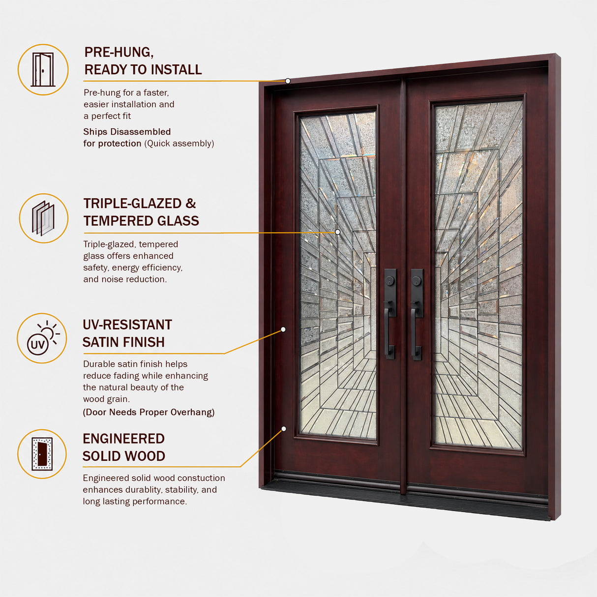 Solid Wood Exterior Door 300I -Time Tunnel