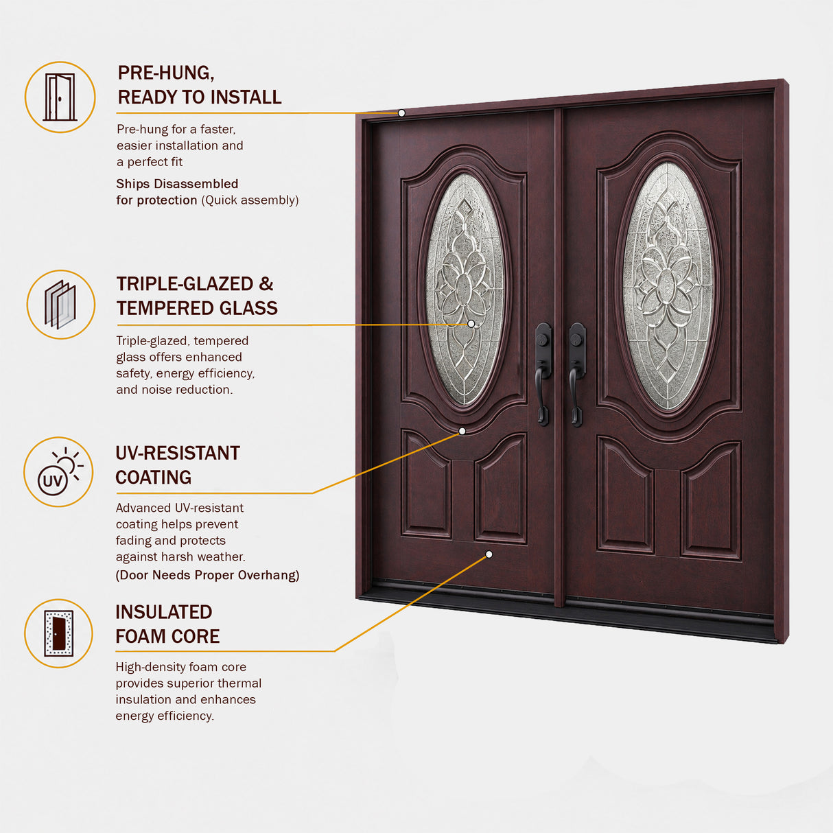 Fiberglass Entry Door FD800D