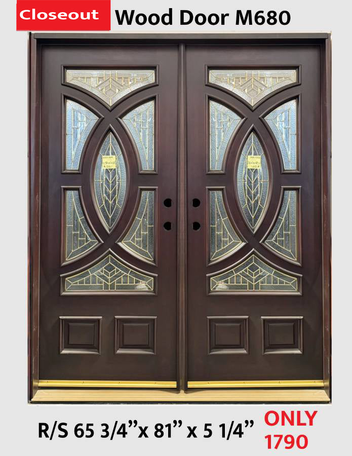 M680 Exterior Wood Door - Ready To Install - Closeout Sale