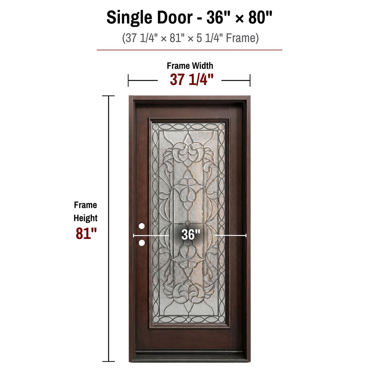 Solid Wood Exterior Door M577
