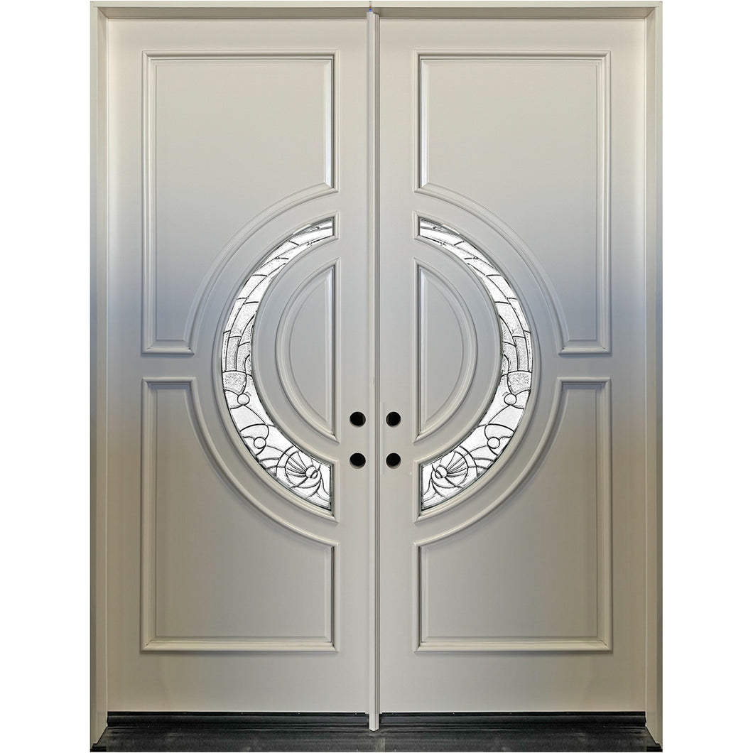 Solid Wood Exterior Door M580E-White