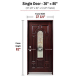 Solid Wood Entry Door-M280