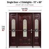 Solid Wood Entry Door-M280
