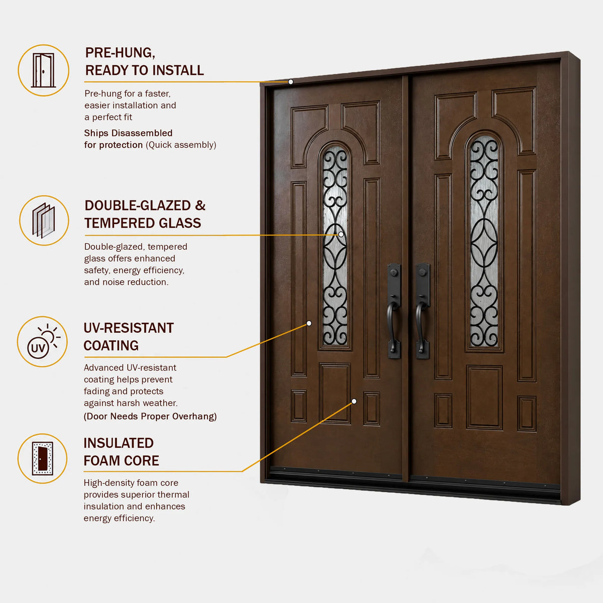Fiberglass Entry Door-FD280W