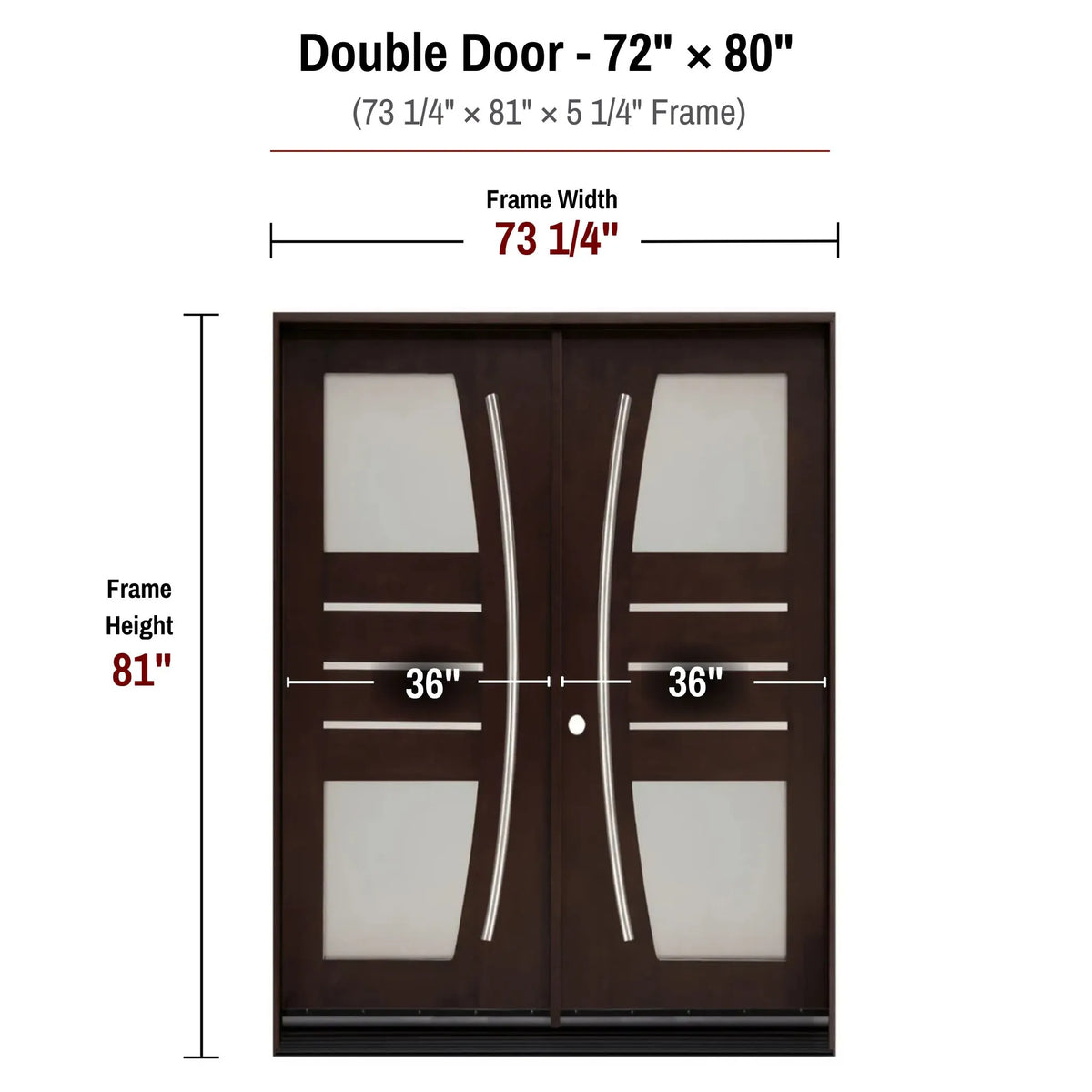 72 x 80 solid wood single front entry door with sidelights dimensions and frame size diagram for M1010 door