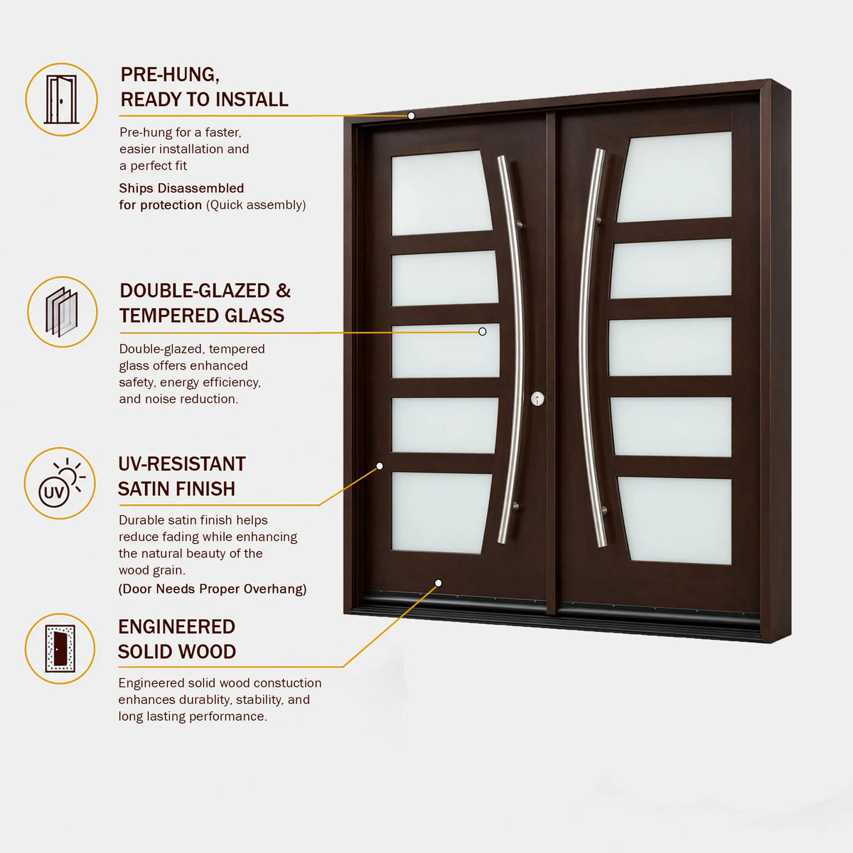 M1012 | Exterior Wood Double Doors