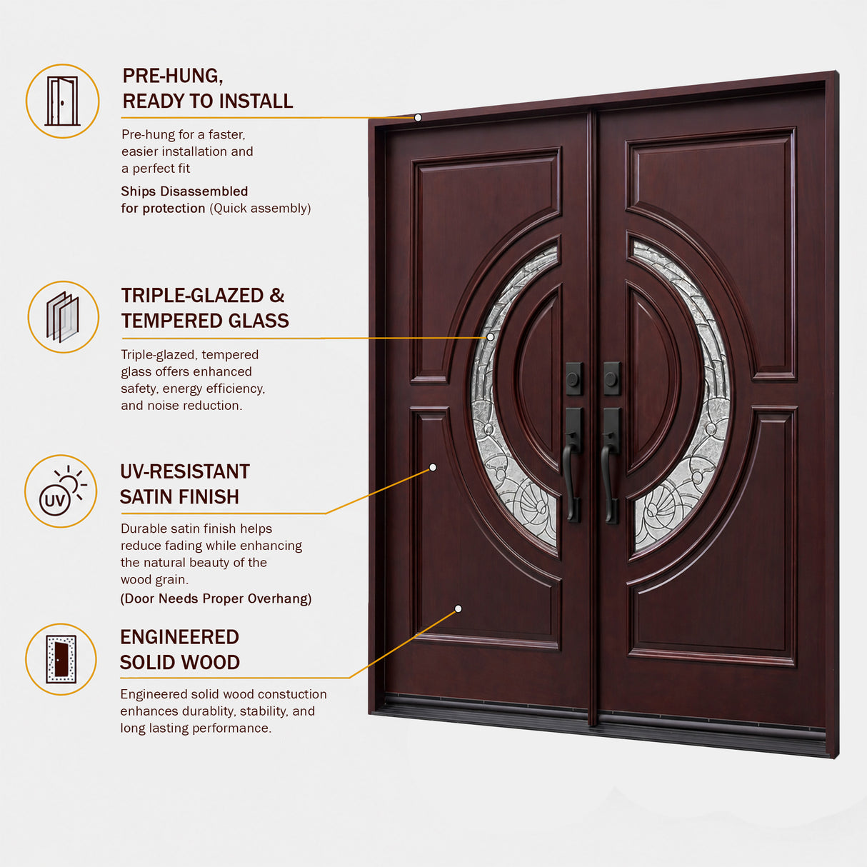 Solid Wood Exterior Door M580E
