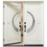 Solid Wood Exterior Door M580E-White