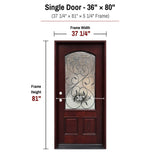 Prehung Solid Wood Entry Door - M002
