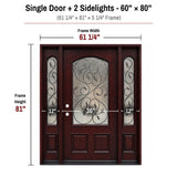 Prehung Solid Wood Entry Door - M002