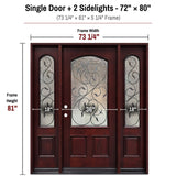 Prehung Solid Wood Entry Door - M002