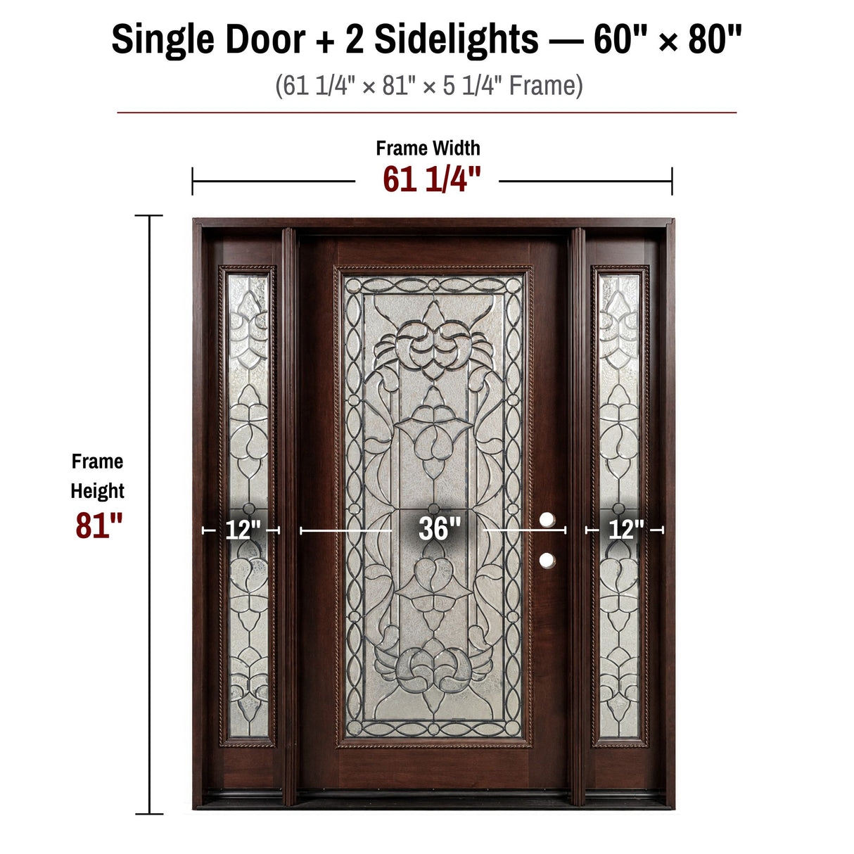 Solid Wood Exterior Door M577