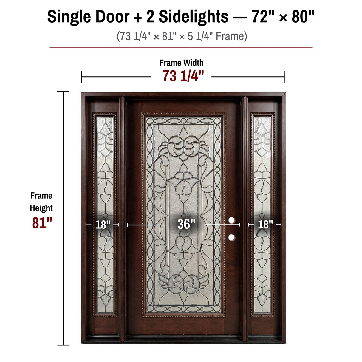 Solid Wood Exterior Door M577