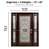 Solid Wood Exterior Door M577