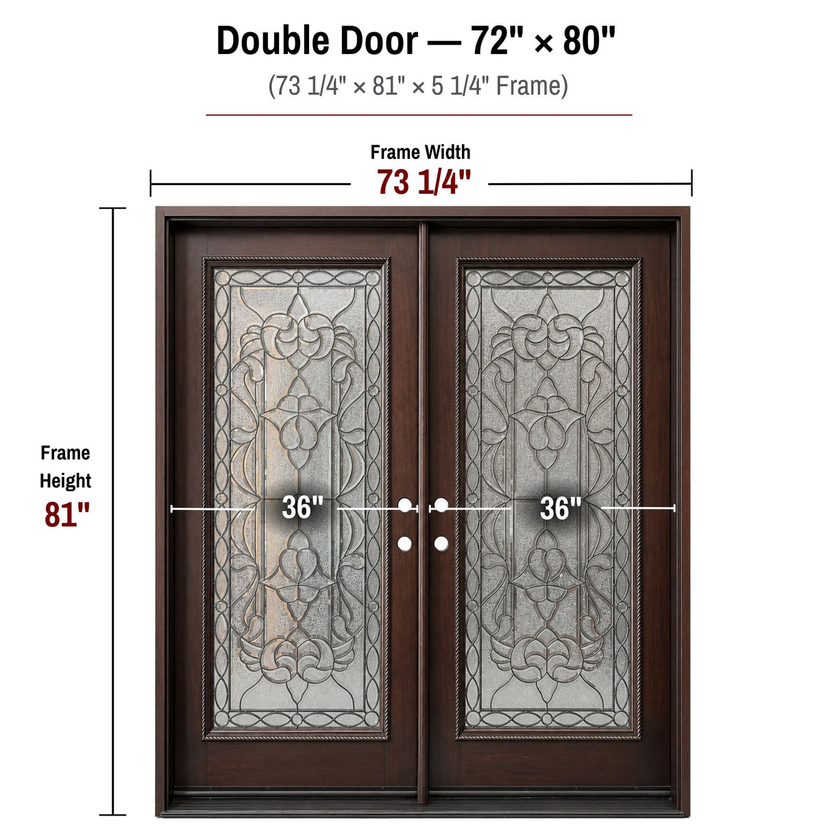 Solid Wood Exterior Door M577