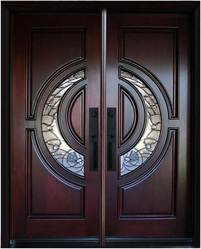 M580E-Dark Mahogany Wood Door