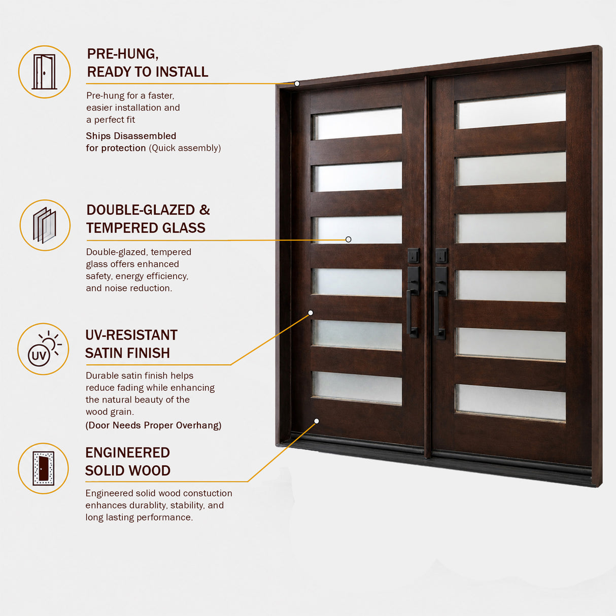 Solid Wood Exterior Door M6P