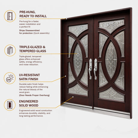Solid Wood Exterior Door M705A