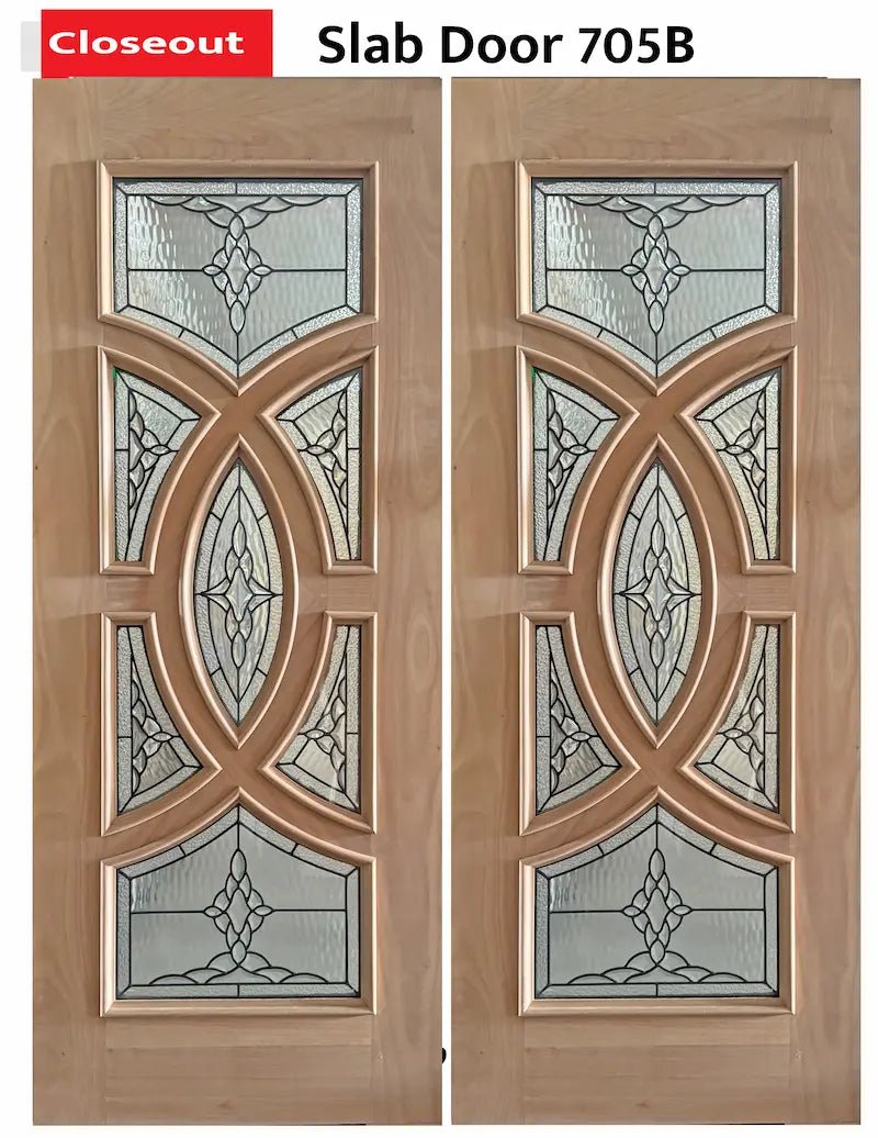 Slab Wood Exterior Door M705B– Closeout Sale