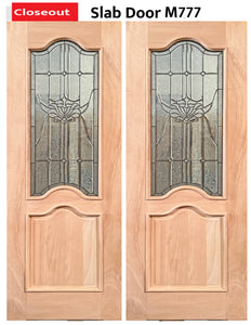 M777 Slab Wood Entry Door – Closeout