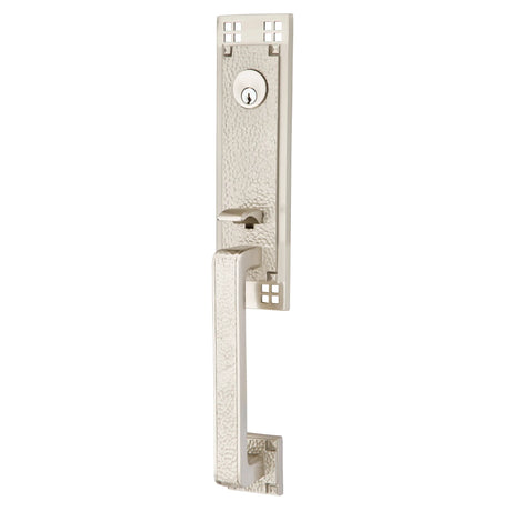 Entry door handle set with deadbolt, premium exterior door hardware, front view