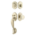 Exterior entry door handle set with deadbolt, premium exterior door hardware, front view