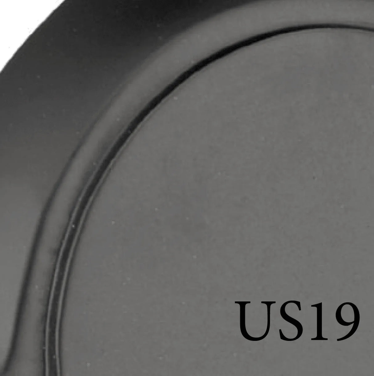 Flat black finish color sample for exterior door hardware