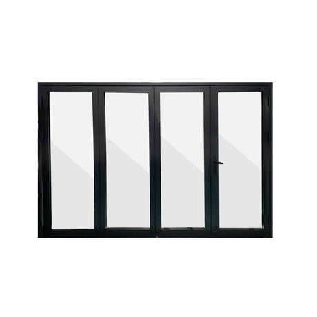 Exterior folding door closed showing full panel design and front view