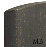 Close-up of greeley door handle finish in medium bronze showing rich warm metal tone