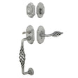 Premium front door handle set with deadbolt and designer grip handle, exterior hardware