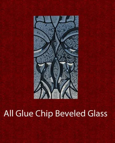 closeup design of glass for slab door