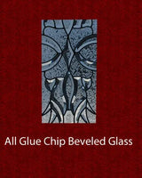 closeup design of glass for slab door