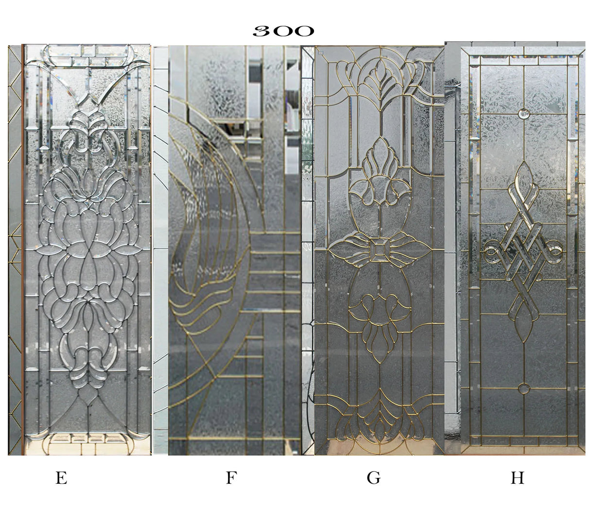 glass designs for the m300 slab door 2