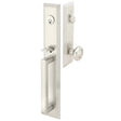 Front entry door handle set with deadbolt, premium exterior door hardware, front view