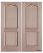 Interior double wood slab doors with modern panel design and clean look