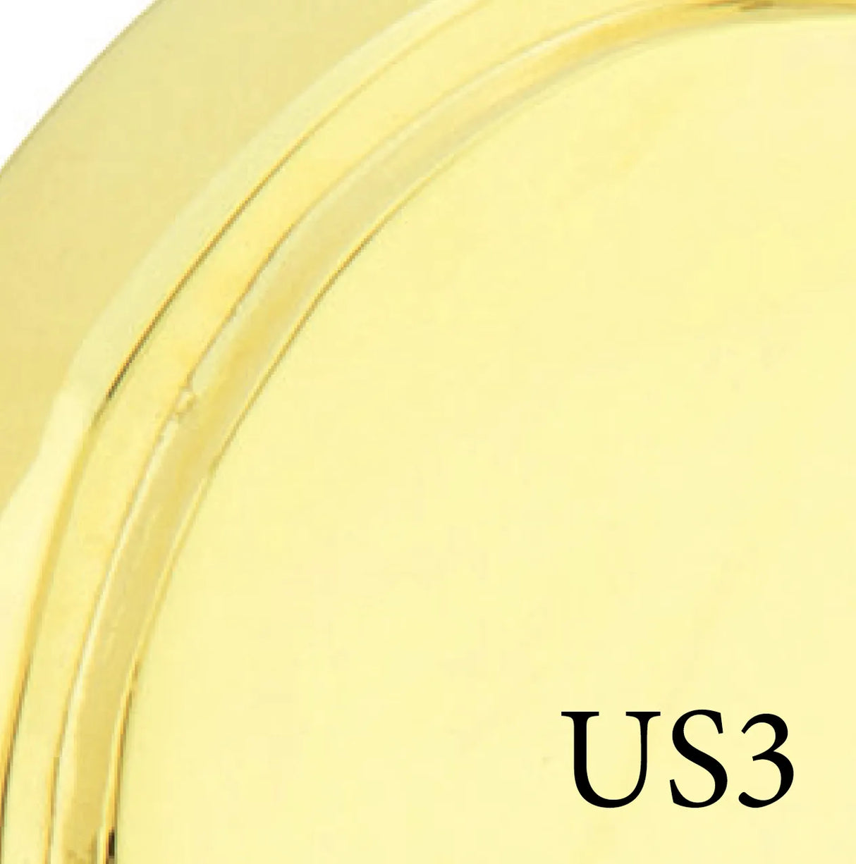 Polished brass (gold) finish color sample for exterior door hardware
