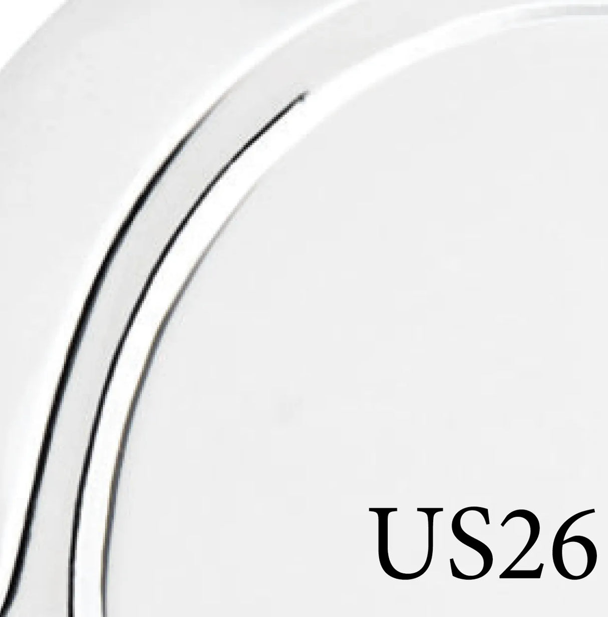 Polished chrome finish color sample for exterior door hardware