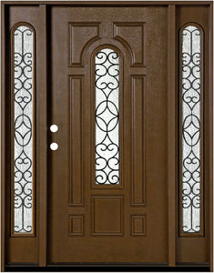 FD280W-Belleville Fiberglass Iron Glass Double Door