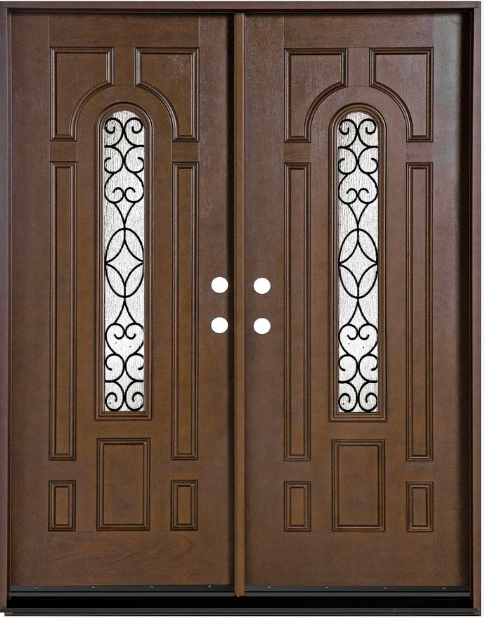 FD280W-Belleville Fiberglass Iron Glass Double Door