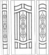 Oak and Mahogany Wood Slab Door #Madrid Exterior Entry – Closeout Sale