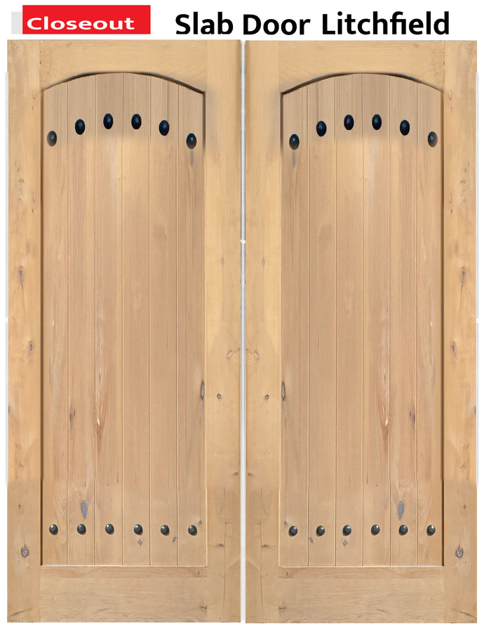 Wood Door Entry Exterior Litchfield No View Slab