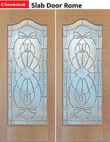 Slab Solid Wood Exterior Door - Rome