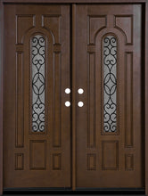 Load image into Gallery viewer, Belleville Fiberglass Iron Glass Double Door