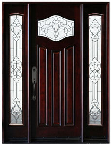 Parisian | Exterior Wood Single Door with Sidelights